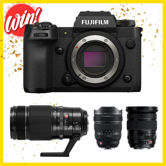 Win a Fujifilm X-H2 Camera and Lens Bundle. Main image.