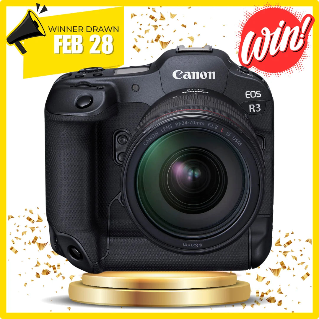 Product picture 3. Win a Canon EOS R3 + a Canon RF 24-70mm f/2.8 L IS USM Lens.