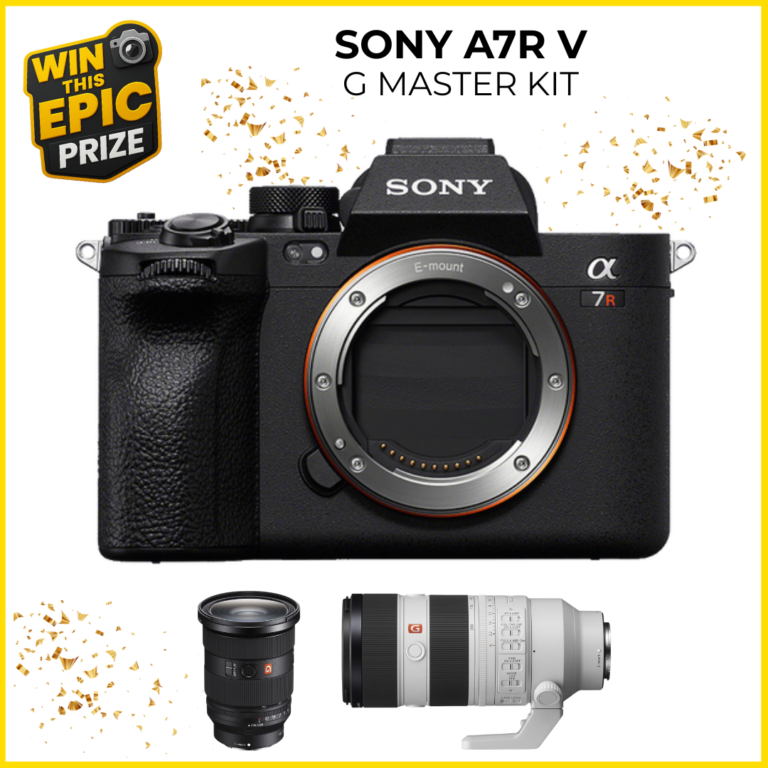 Win a Sony A7R V G Master Lens Kit. Main product picture.