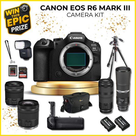 Win a Canon EOS R6 Mark III Camera Kit. Main prize picture.