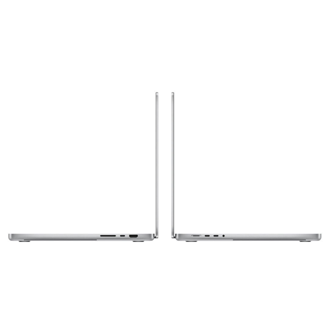 Apple MacBook Pro in silver on a white background showing left and right side views.
