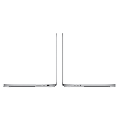 Apple MacBook Pro in silver on a white background showing left and right side views.