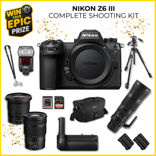 Win a Nikon Z6 III Complete Shooting Kit. Main prize image.