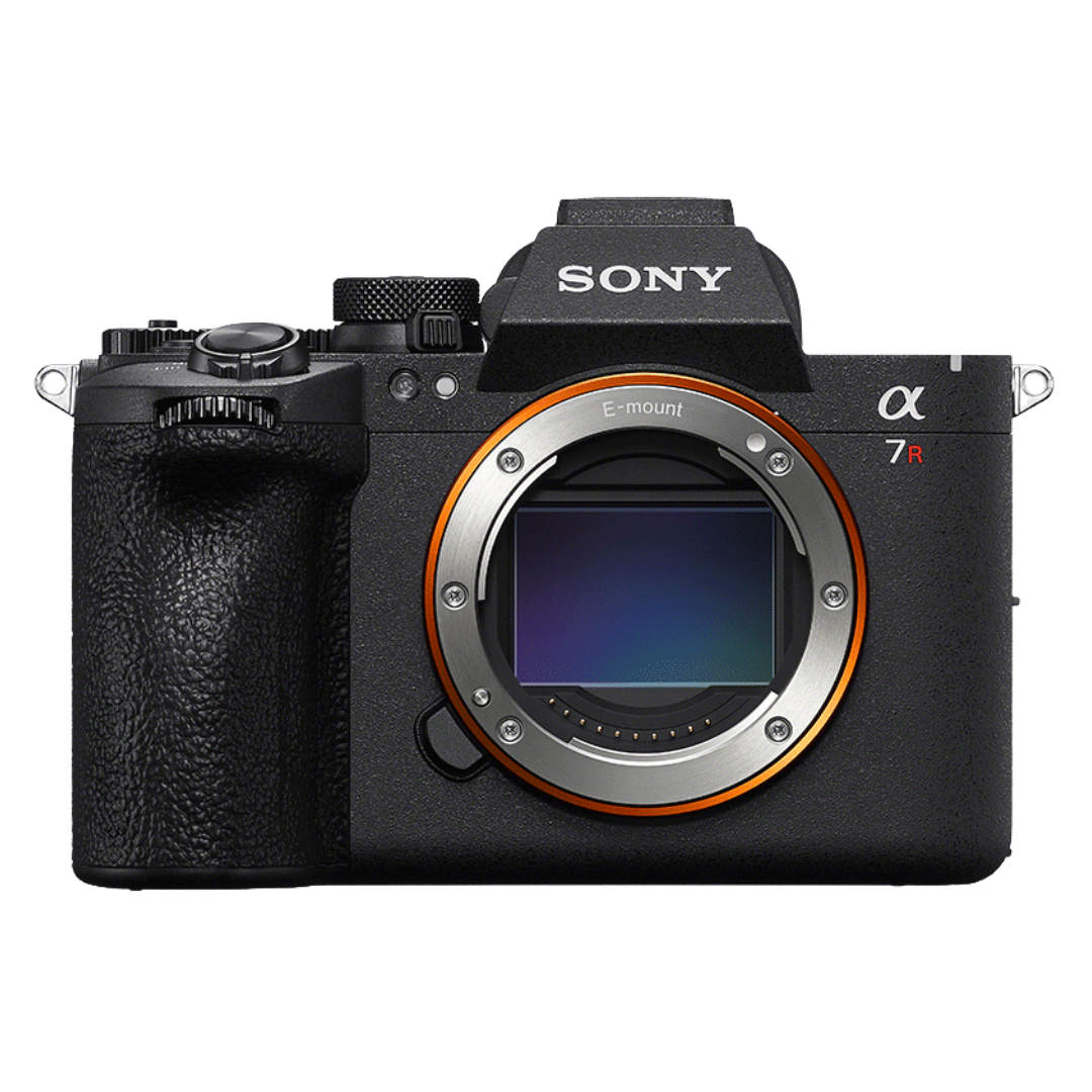 Sony A7R VI front view on a white background.