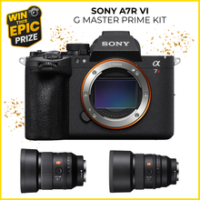 Win a Sony A7R VI G Master Prime Kit. Main product image.