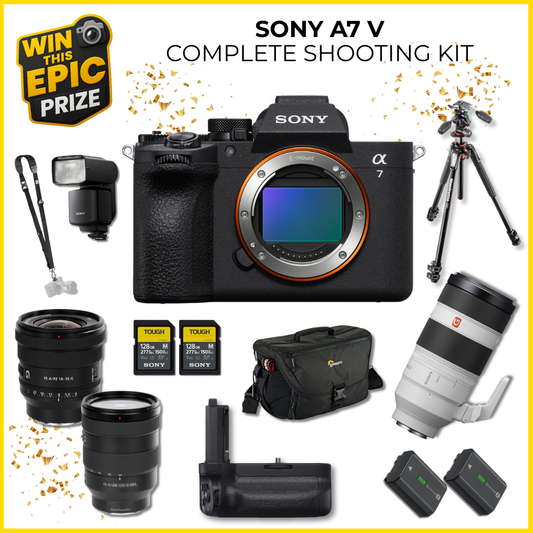 Win a Sony A7 V Complete Shooting Kit. Main prize image.